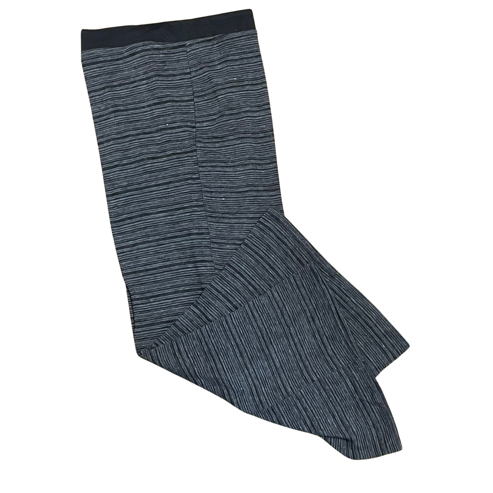 Philosophy Sz L Wide Leg Pants 29.5"L Pull-On Black Stripe Soft Knit Flowy New